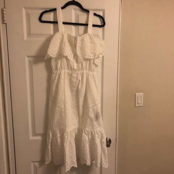 7 For All Mankind Eyelet Midi Dress Sz XS NWT - Picture 5 of 8